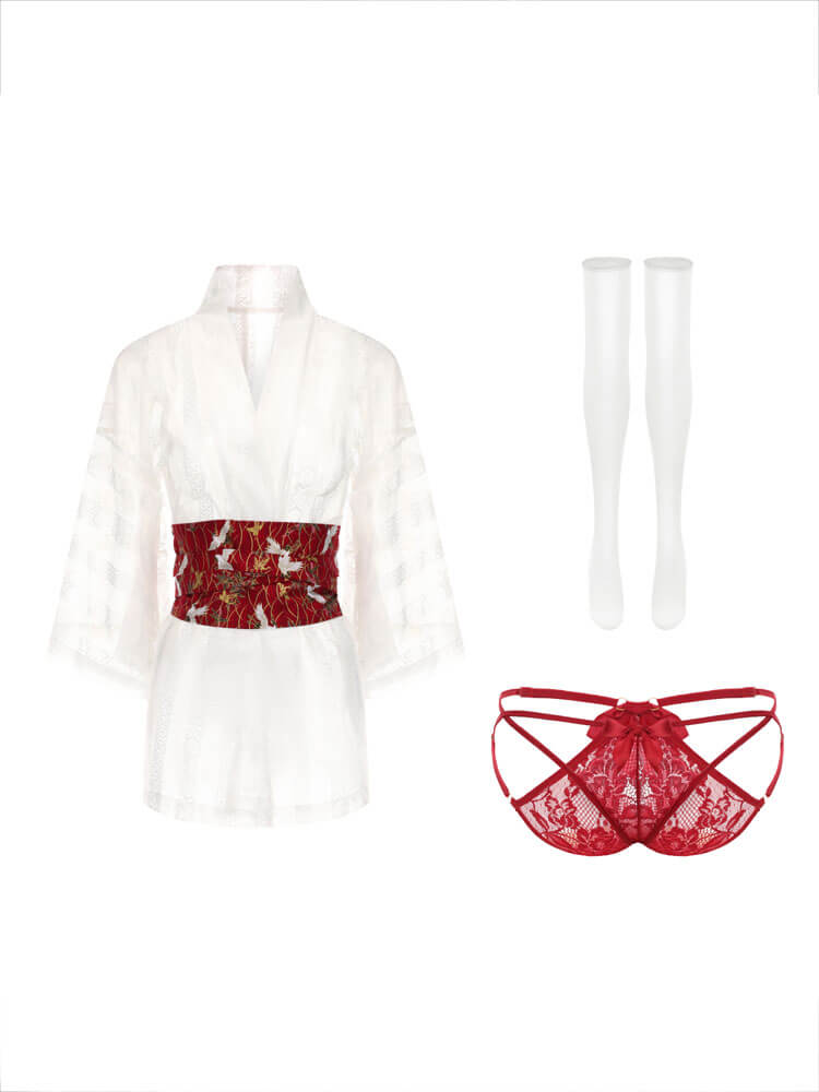 Sexy Kimono Role-Playing Nightgown Set