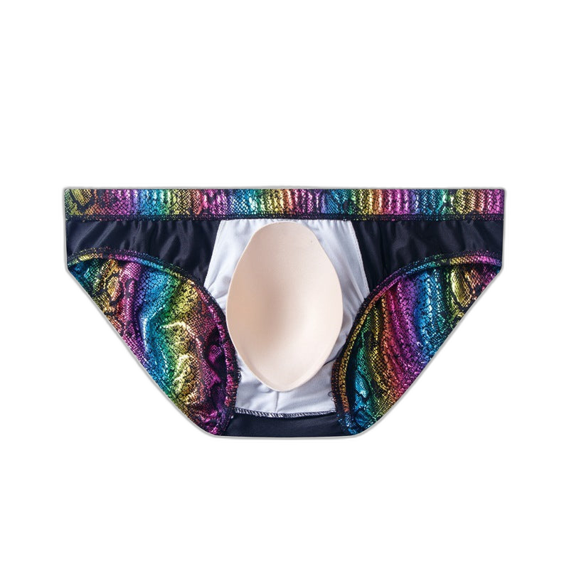 Metallic Snakeskin Bikini Brief