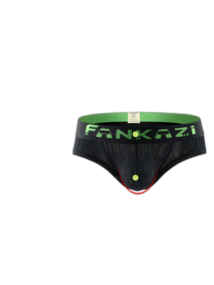 3 Pack Men's Striped U-Pouch Breathable Casual Briefs