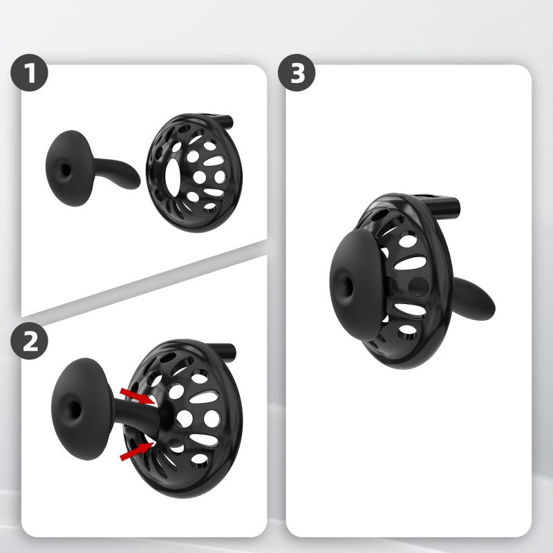 Silicone Chastity Thong Set with Vibrating Plug & Soft Spike Cage-GSD Series