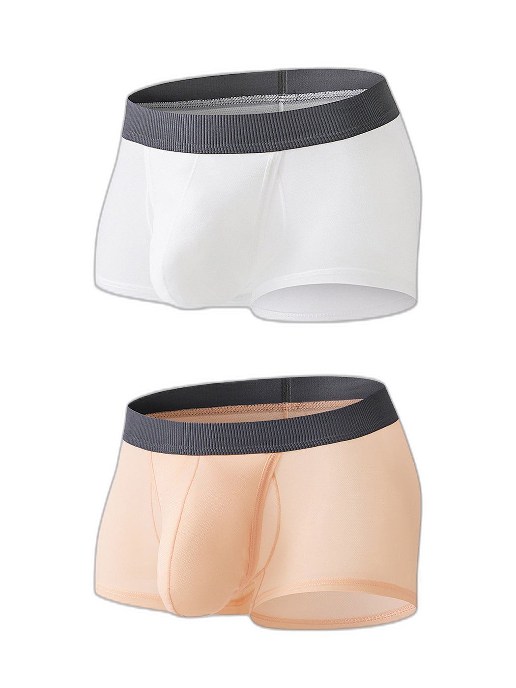 2 Pack Men's Ultra-Thin Trunks with Open Fly
