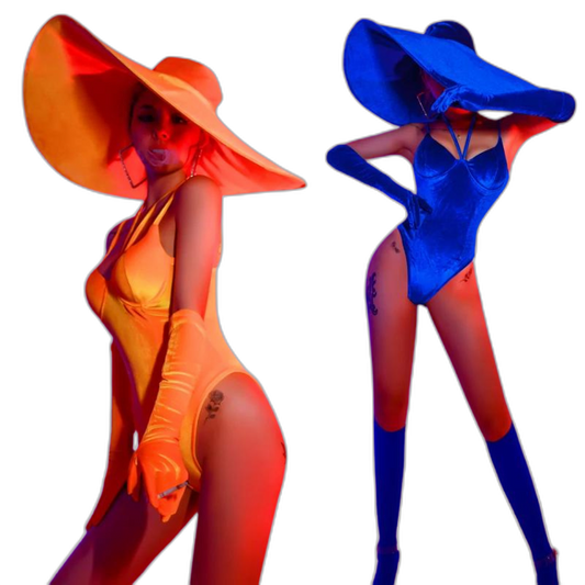 Retro Velvet Pop Diva Bodysuit