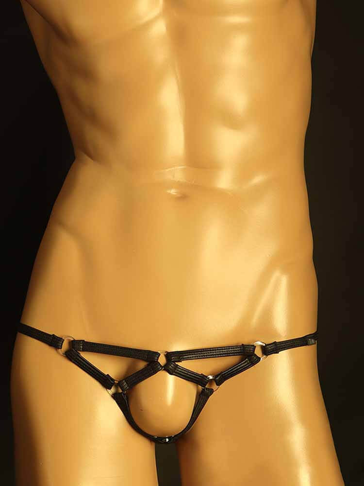 Men's Hollow Bondage Strap Design String Thong