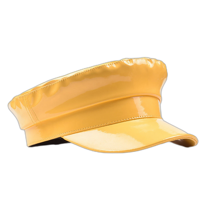 Patent Leather Biker Cap
