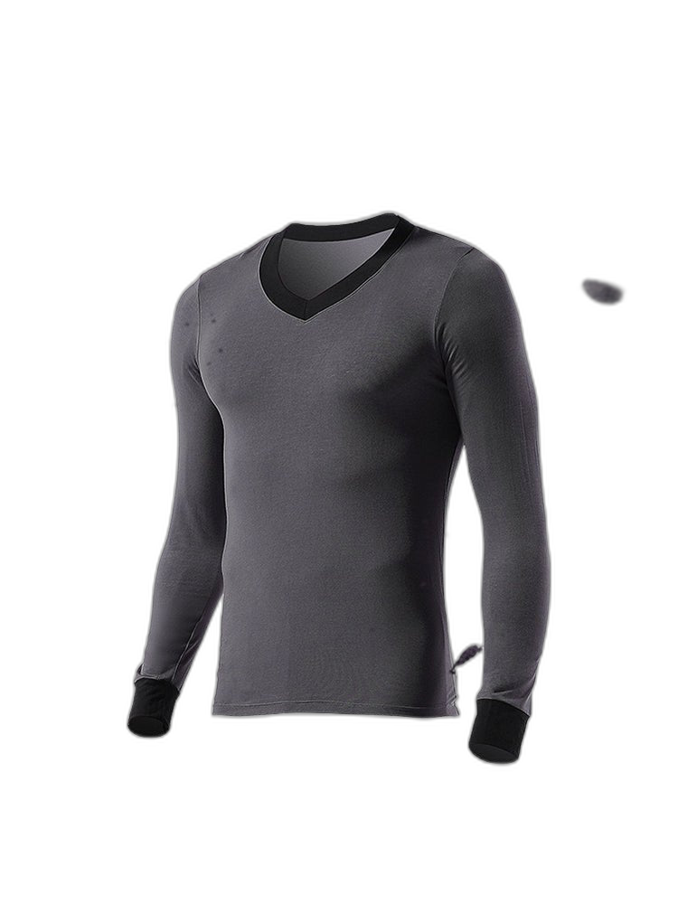 Mens Base Layers V-Neck Thermal Shirt