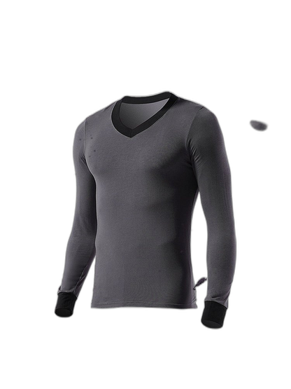 Mens Base Layers V-Neck Thermal Shirt