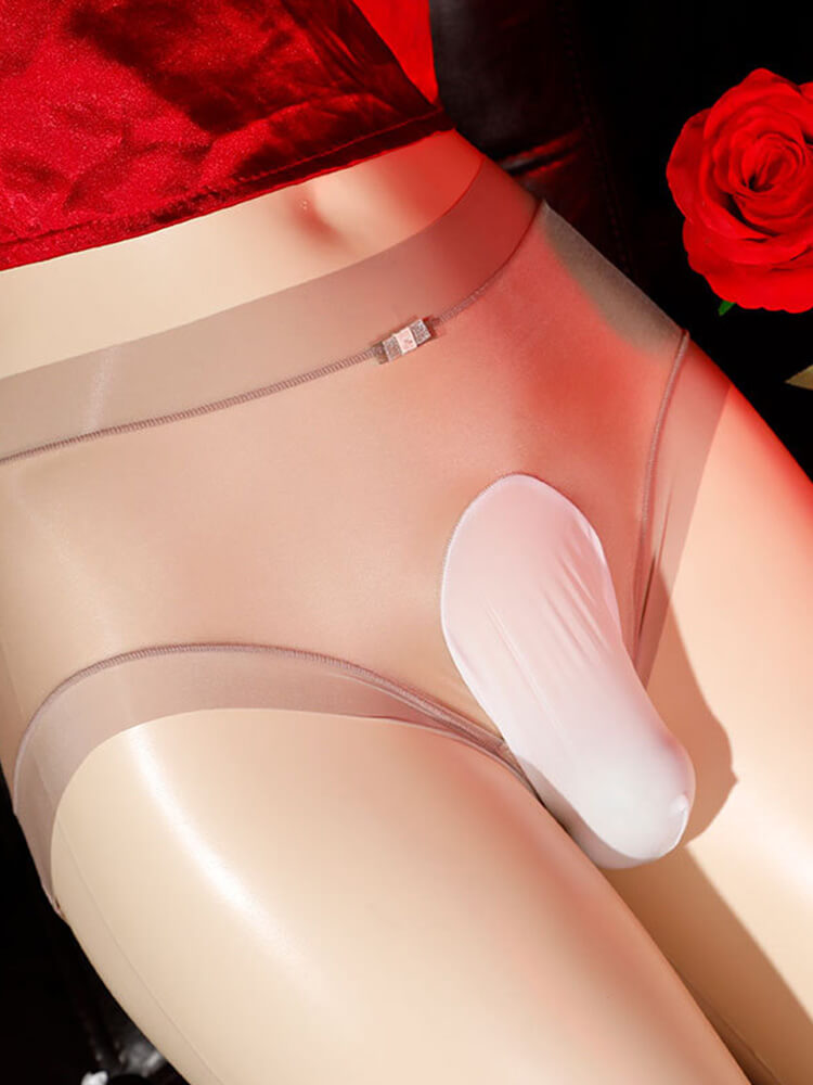 Men's Sexy Transparent Thin Wrapped Egg Briefs