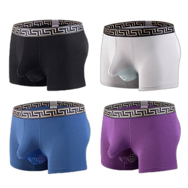 4 Pack Separate Ball Pouch Breathable Trunks