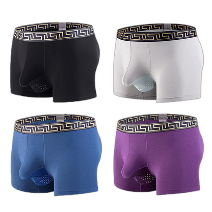 4 Pack Separate Ball Pouch Breathable Trunks
