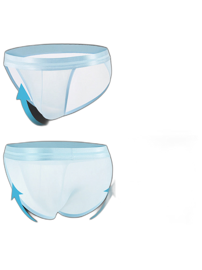 2 Pack Men's Ultra-Soft Ice Silk Quick-Dry Smooth Cooling Briefs