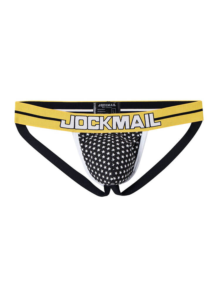 Men's Sexy Printed Low-Rise Cutout Jockstrap