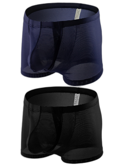 Men's Big Pouch U-convex Trunks with Fly