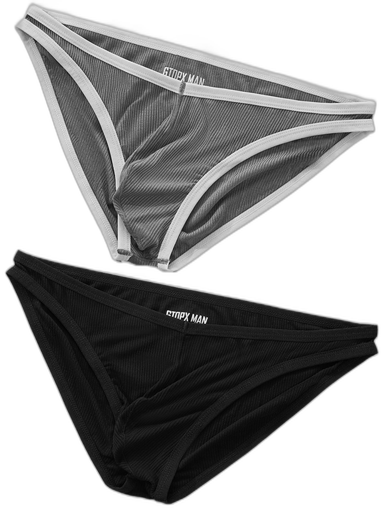 Sexy V-shape Low-rise Threaded Bikini For Men
