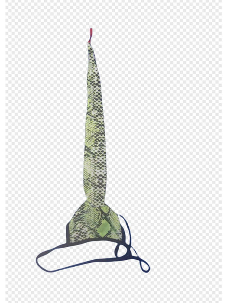Men's Sexy Snakeskin Long Nose Thong
