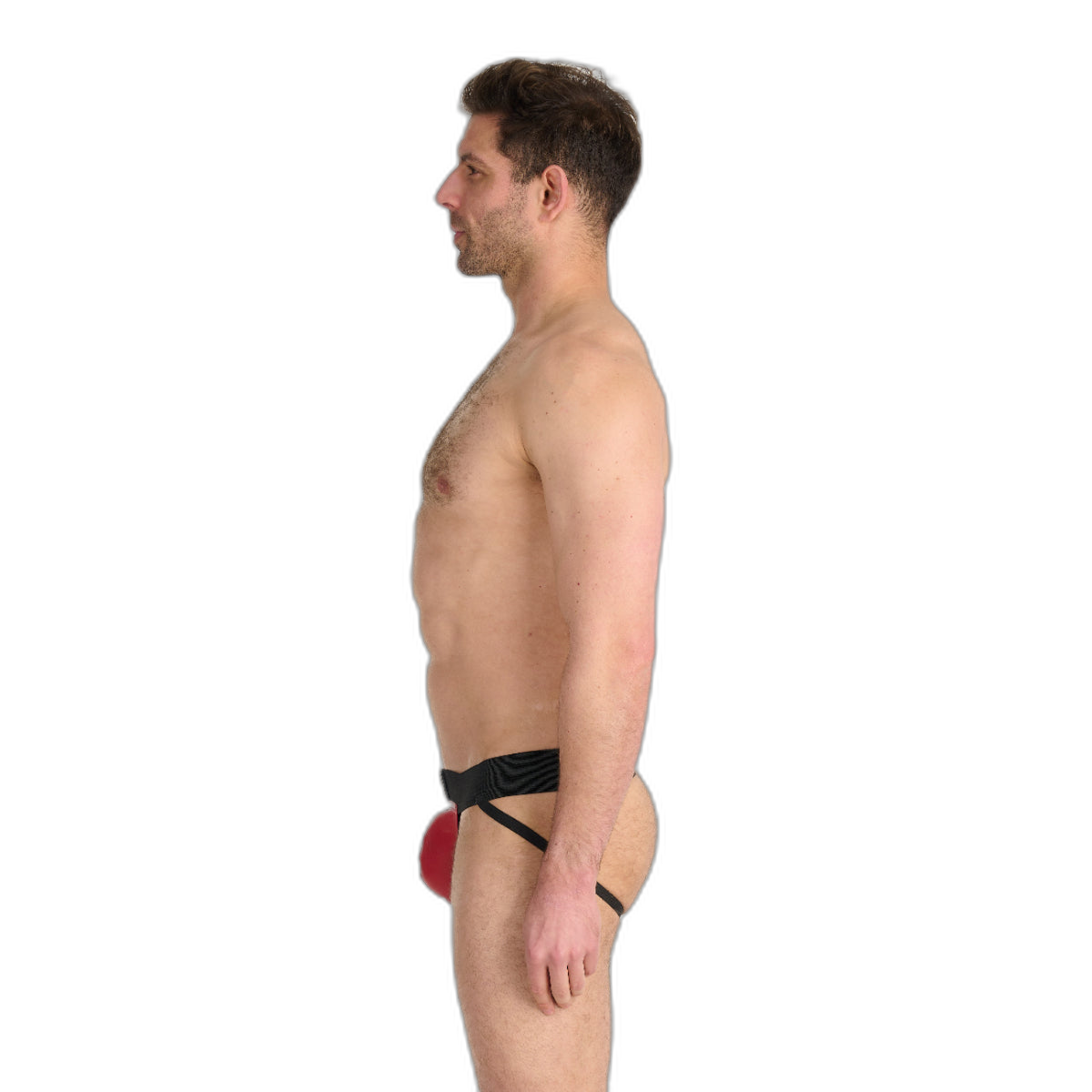 Prowler RED Leather Pouch Jock Strap Black Red