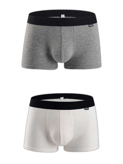 Men's Breathable Threaded Fabric U Convex Trunks