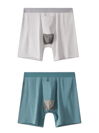 2 Pack Men's Gun Bullet Separation Casual Sports Breathable Cotton Mid-Rise Midway Briefs