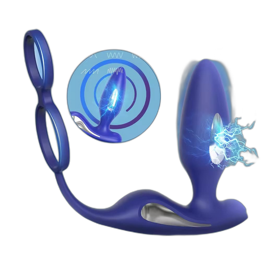 Lightning - Electric Pulse Prostate Massager with Dual Cock Ring