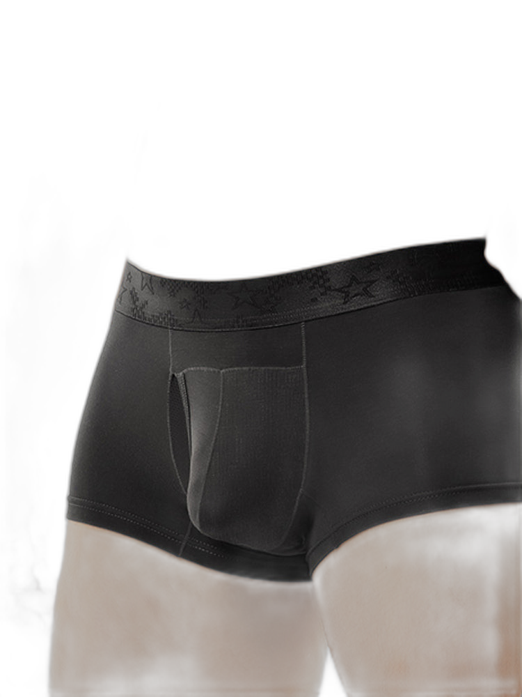 4 Pack Men’s Support Pouch Trunks With Functional Fly