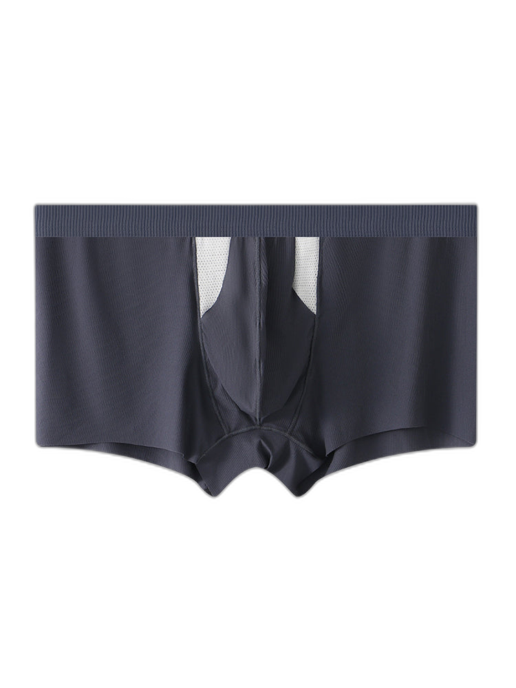 3 Pack Split-Support Men's Trunks- Breathable & Bulge-Enhancing