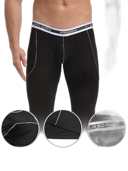 Men's Warm Pants Thin Fleece Casual Thermal Pants