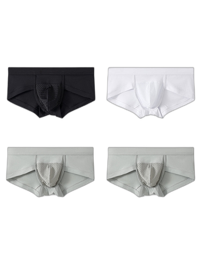 4 Pack Men’s U Convex Mesh Pouch Briefs
