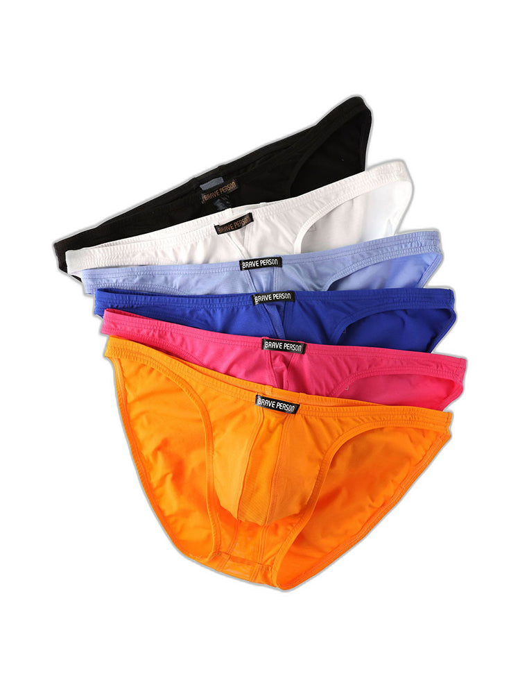 2 Pack Men's Solid Sexy Low-Rise Briefs