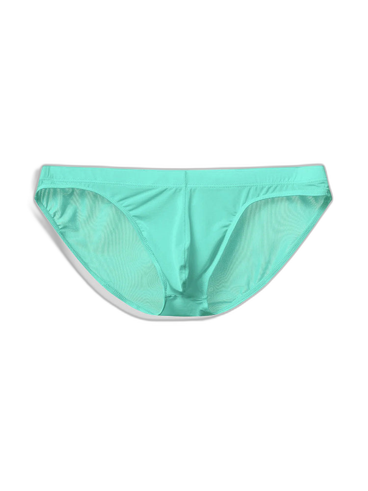 Men's Low Waist Ice Silk Transparent Seamless Briefs