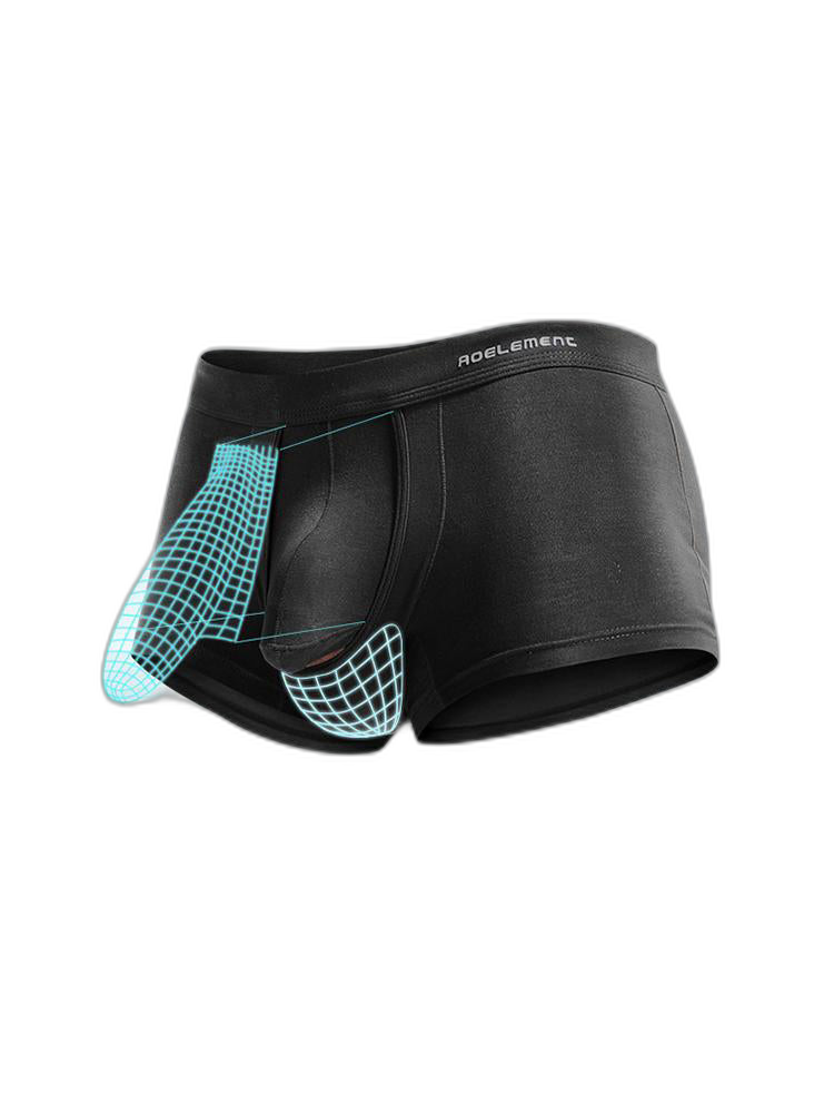 Men's Double Pouch Underwear Separate Pouch Modal Trunks