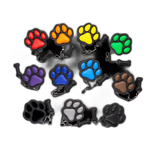 PU Leather Puppy Paw Keychain