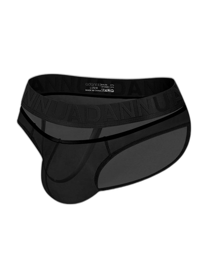 2 Pack Men's Stretch Solid Color Sexy Crotch Single-Layer Briefs