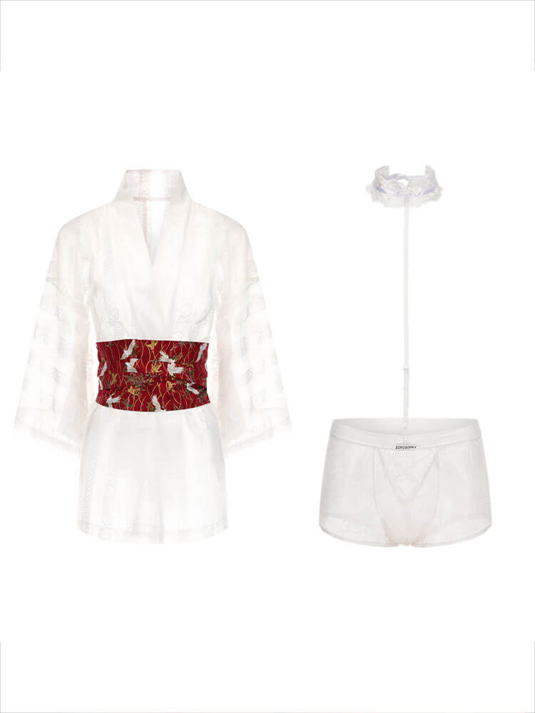 Sexy Kimono Role-Playing Nightgown Set