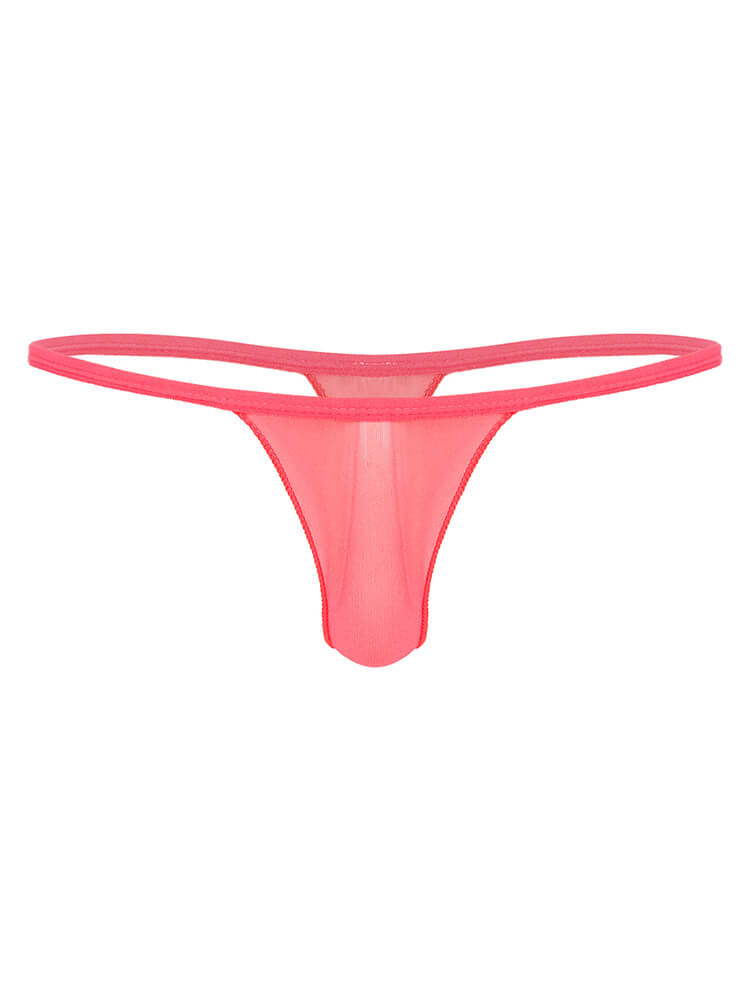 Men's Elastic Mesh Transparent Seamless Thong