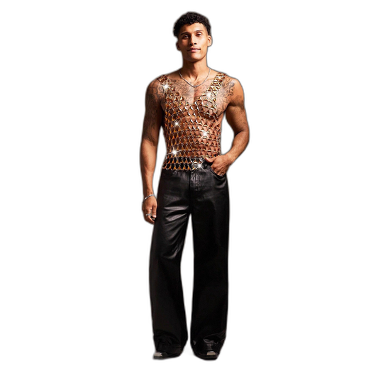 Amber Gemstone Chain Tank