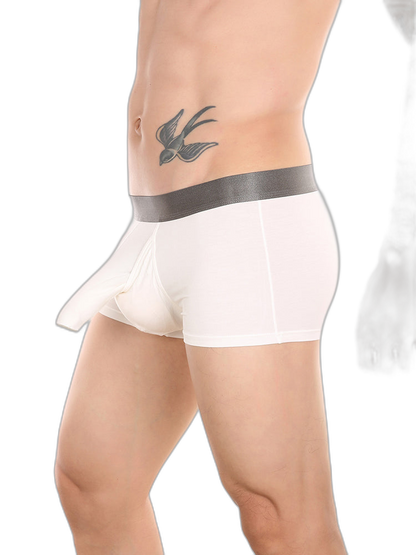 Men’s Dual Ball Pouch Trunks With Fly Front
