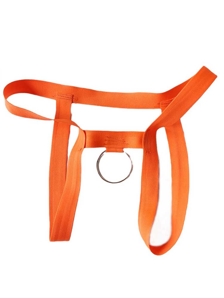 Men's Solid Color Sexy Hang Ring Jockstrap