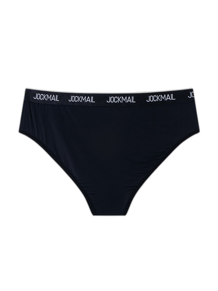 2 Pack Men's Sporty Letter Print Supportive Low-Rise Ice Silk Skin-Friendly Bikini