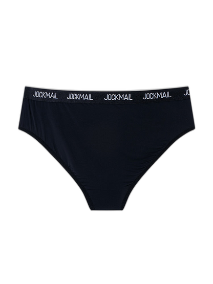2 Pack Men's Sporty Letter Print Supportive Low-Rise Ice Silk Skin-Friendly Bikini