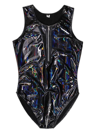 Men's Sexy Latex Corset Bodysuit Outfit