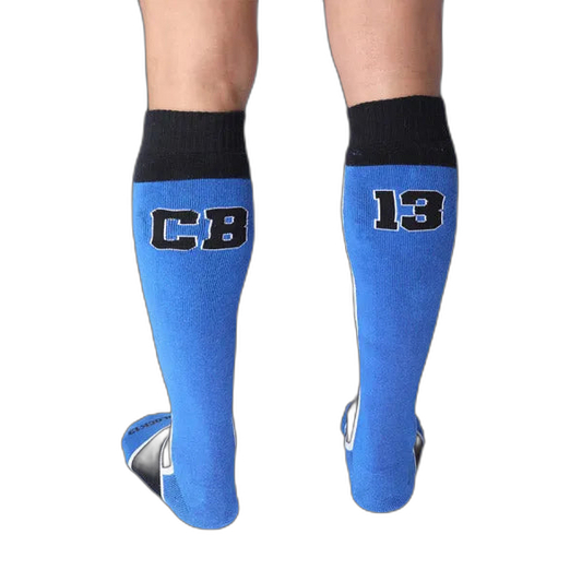 Cell Block 13 Take Down Knee High Socks | Blue