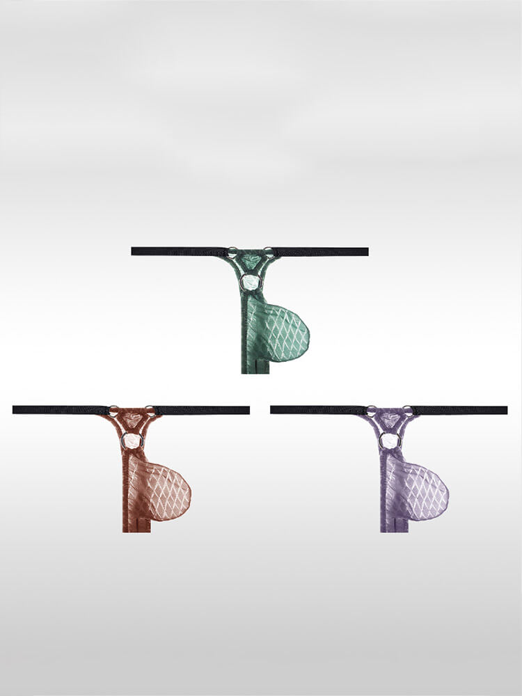 Men's Ultra-Thin Transparent Low-Rise Ring Thong