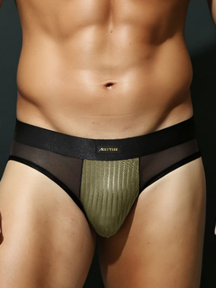 Men's Low-Rise Sexy Mesh-Paneled Breathable Briefs