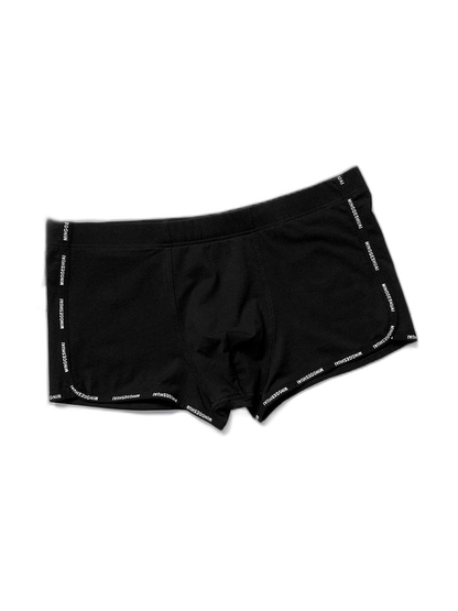 Men’s Letter Trim Applique Cotton Trunks