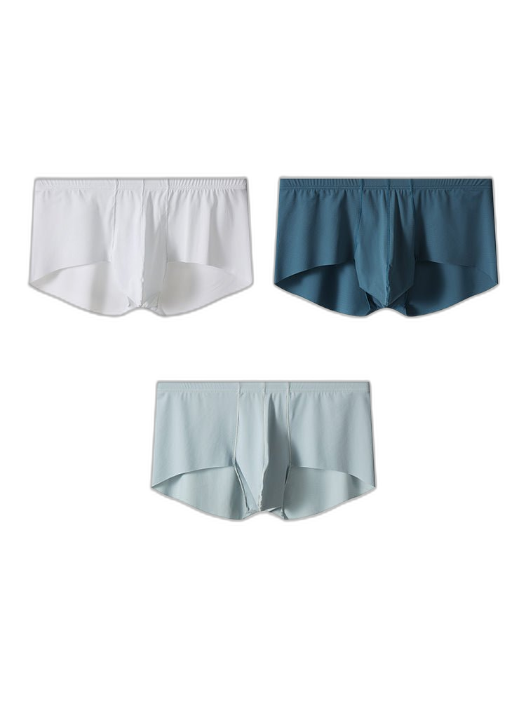 3 Pack Men's Contoured Pouch Seamless Trunks