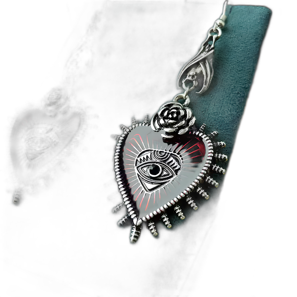 Blood Rose Earrings