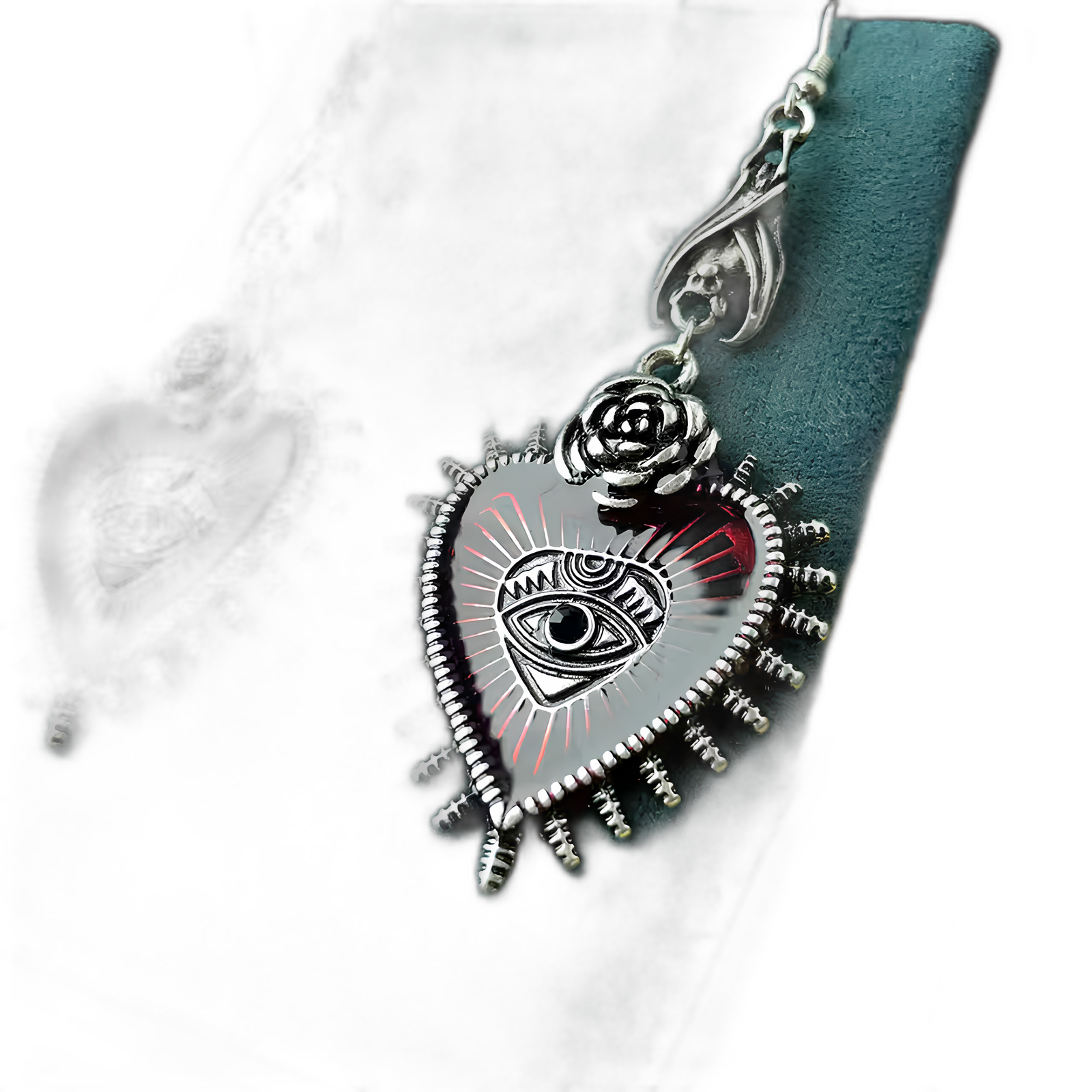 Blood Rose Earrings