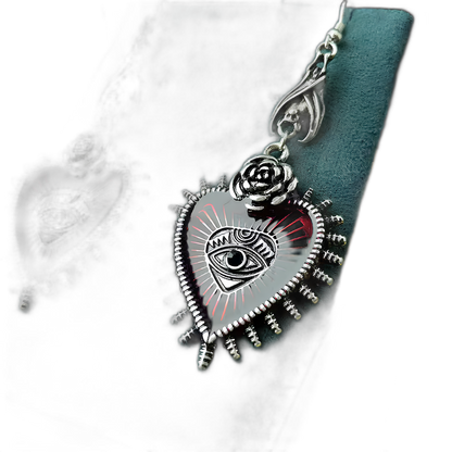 Blood Rose Earrings