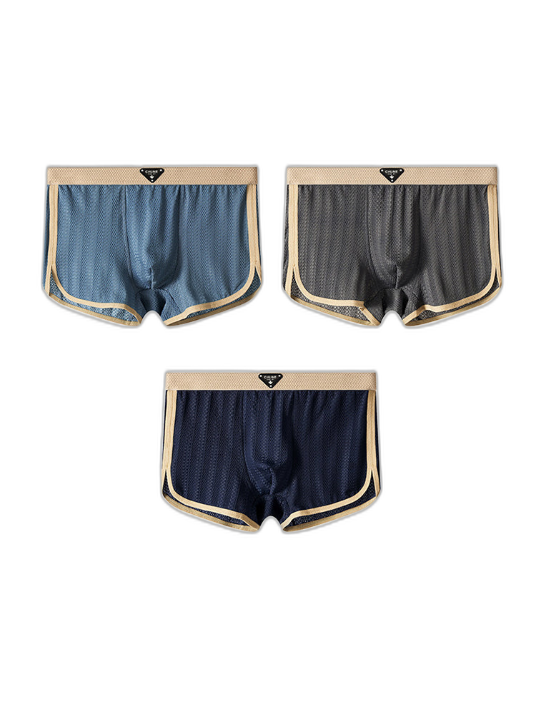 3 Pack Men’s Breathable Trunks – Soft and Skin-Friendly Comfort
