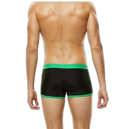 Oversized Nylon Boxer Swim Trunks