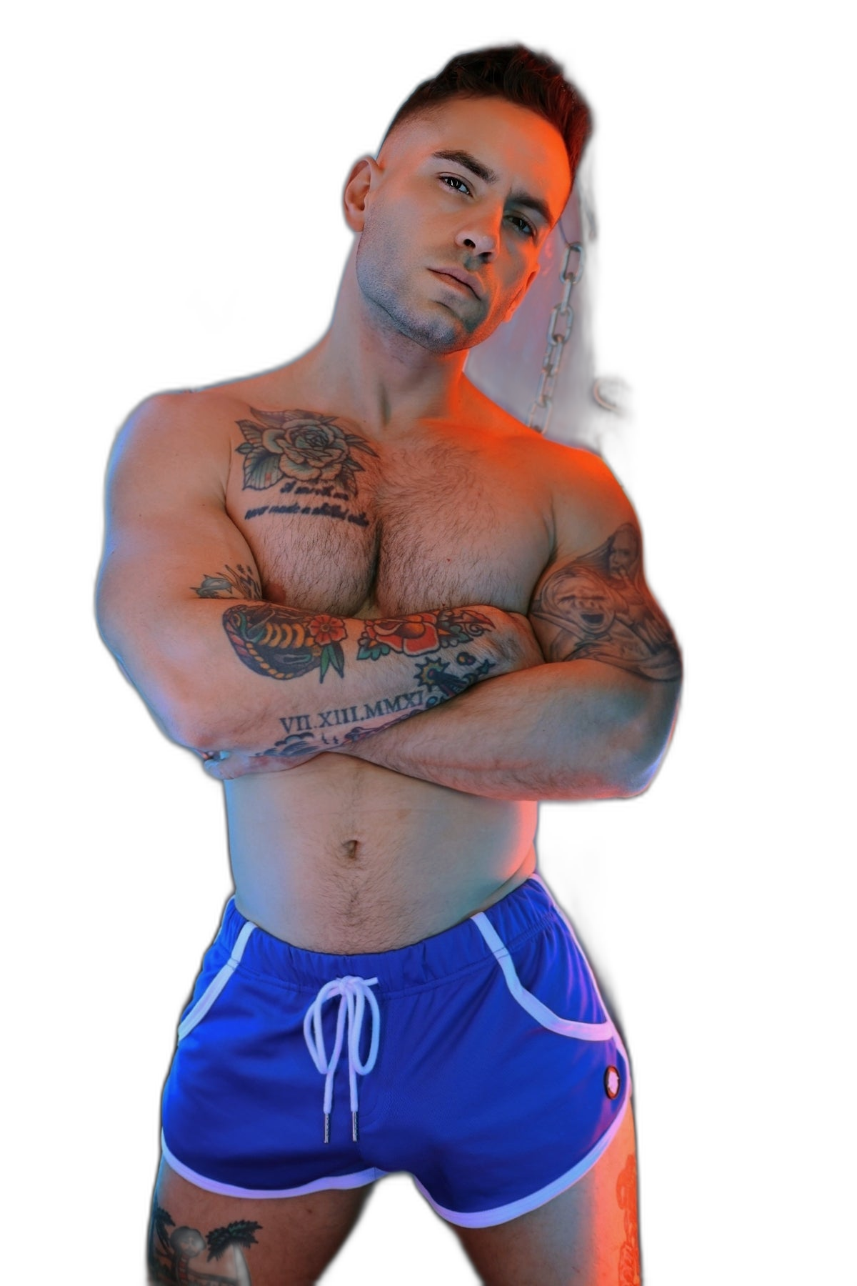 Breedwell Retro Remix Shorts Blue